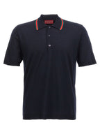 Blue Wool Polo Shirt