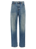 Blue Cotton Boyfriend Jeans