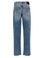 Blue Cotton Boyfriend Jeans