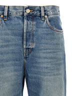 Blue Cotton Boyfriend Jeans