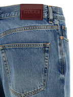 Blue Cotton Boyfriend Jeans