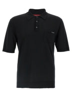 Black Wool Polo Shirt