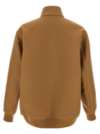 Brown Wool Full-Length Jacket