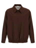 Brown Wool Full-Length Jacket
