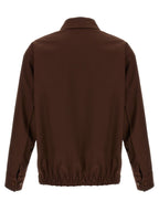 Brown Wool Full-Length Jacket