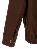 Brown Wool Full-Length Jacket