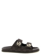 Brown Cotton Slides