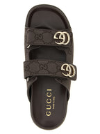 Brown Cotton Slides