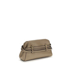 Beige Goatskin Clutch Bag