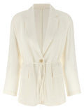 Beige Silk Blazer