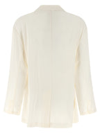 Beige Silk Blazer