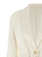Beige Silk Blazer