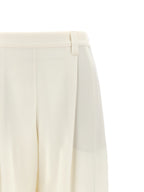 White Silk Casual Pants