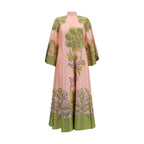 Multicolor Silk Casual Dress