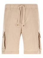Beige Linen Bermuda Shorts