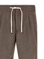 Brown Linen Bermuda Shorts