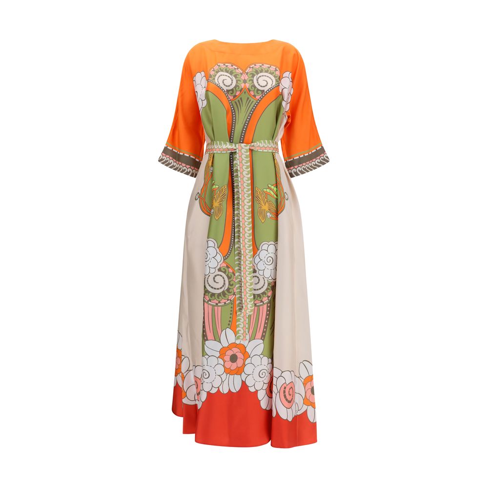 Multicolor Silk Casual Dress