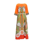 Multicolor Silk Casual Dress