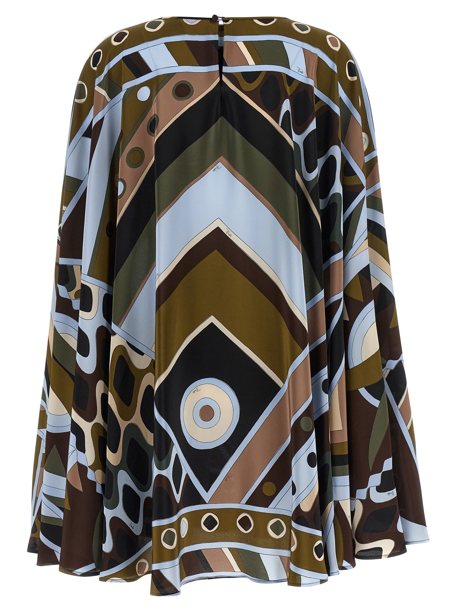 Multicolor Silk Short Dress