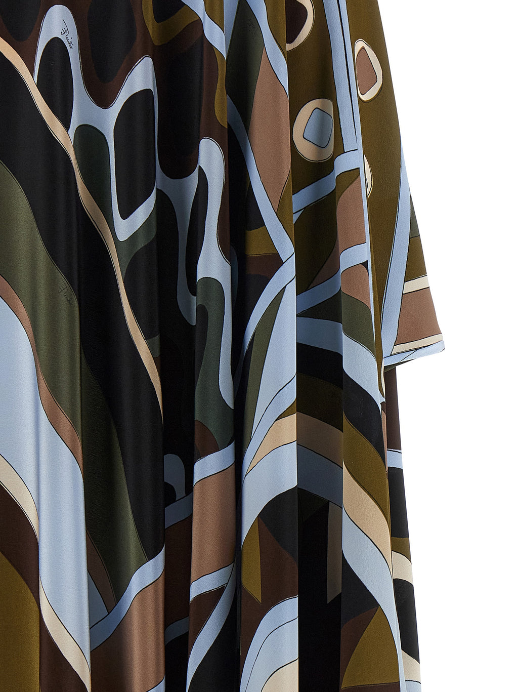 Multicolor Silk Short Dress
