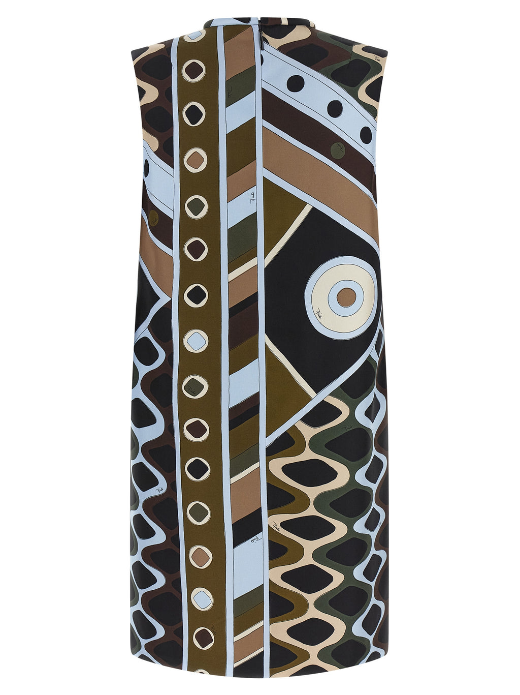 Multicolor Silk Short Dress