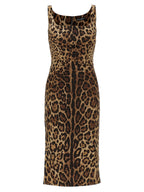Brown Silk Midi Dress