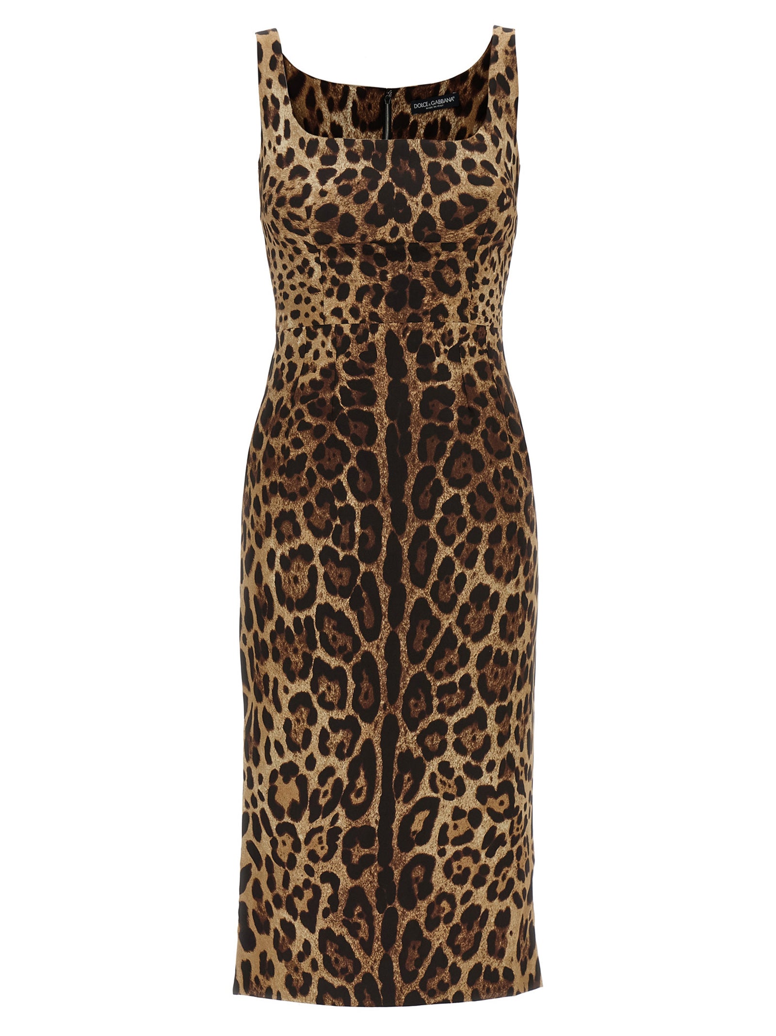 Brown Silk Midi Dress