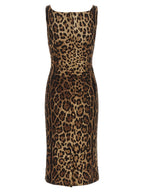 Brown Silk Midi Dress