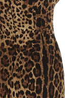 Brown Silk Midi Dress