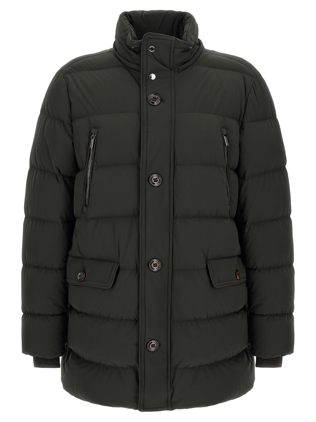 Bicolor Wool Full-Length Jacket