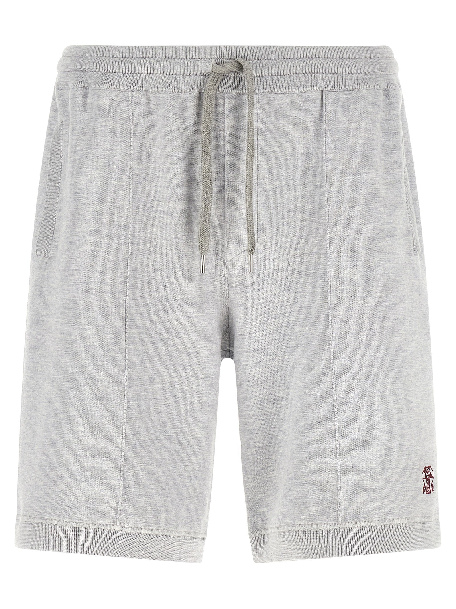 Gray Silk Bermuda Shorts