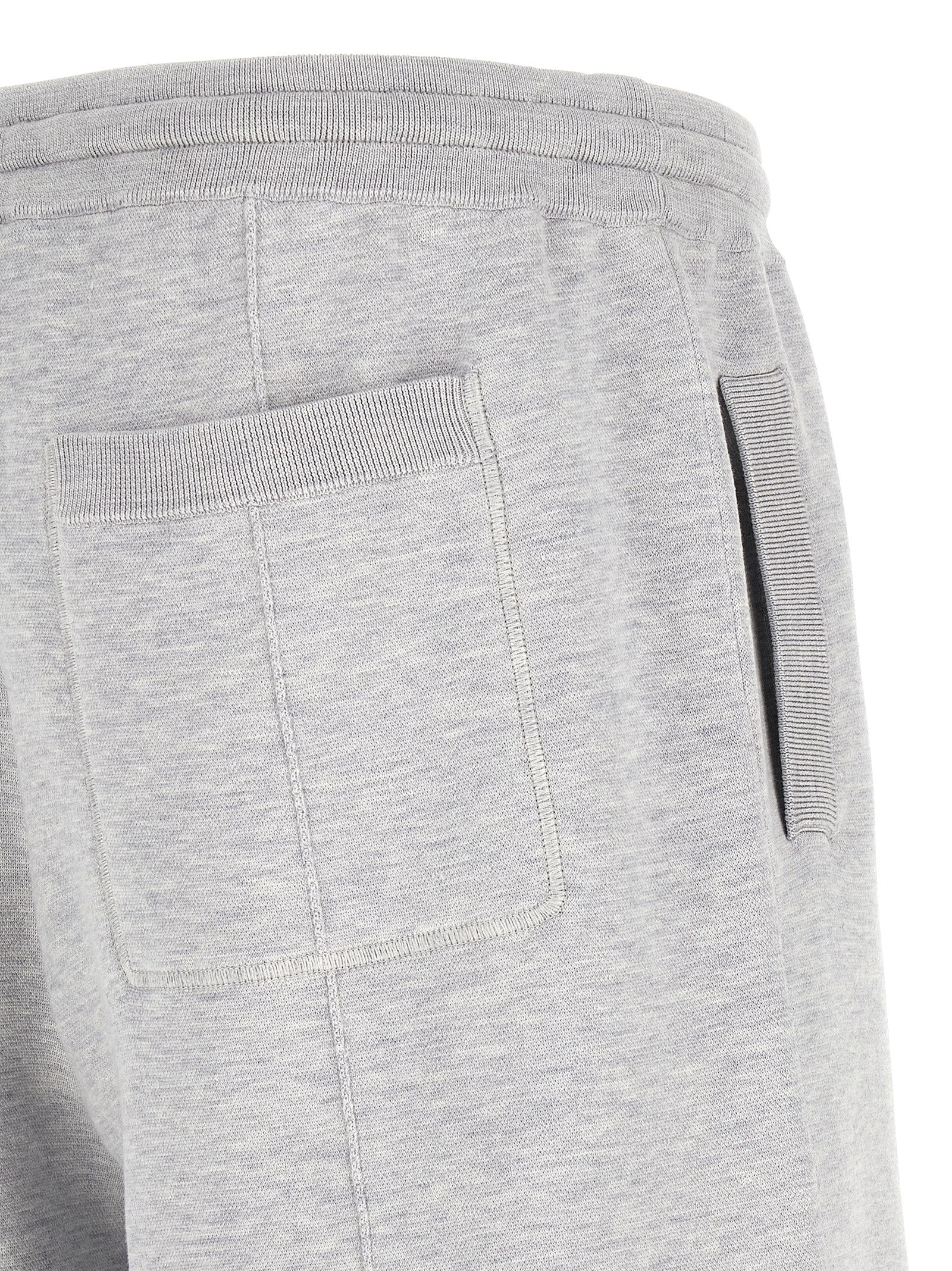 Gray Silk Bermuda Shorts