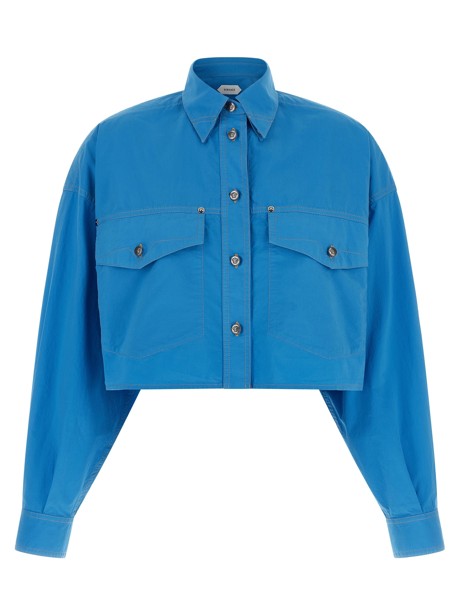 Blue Cotton Blouse