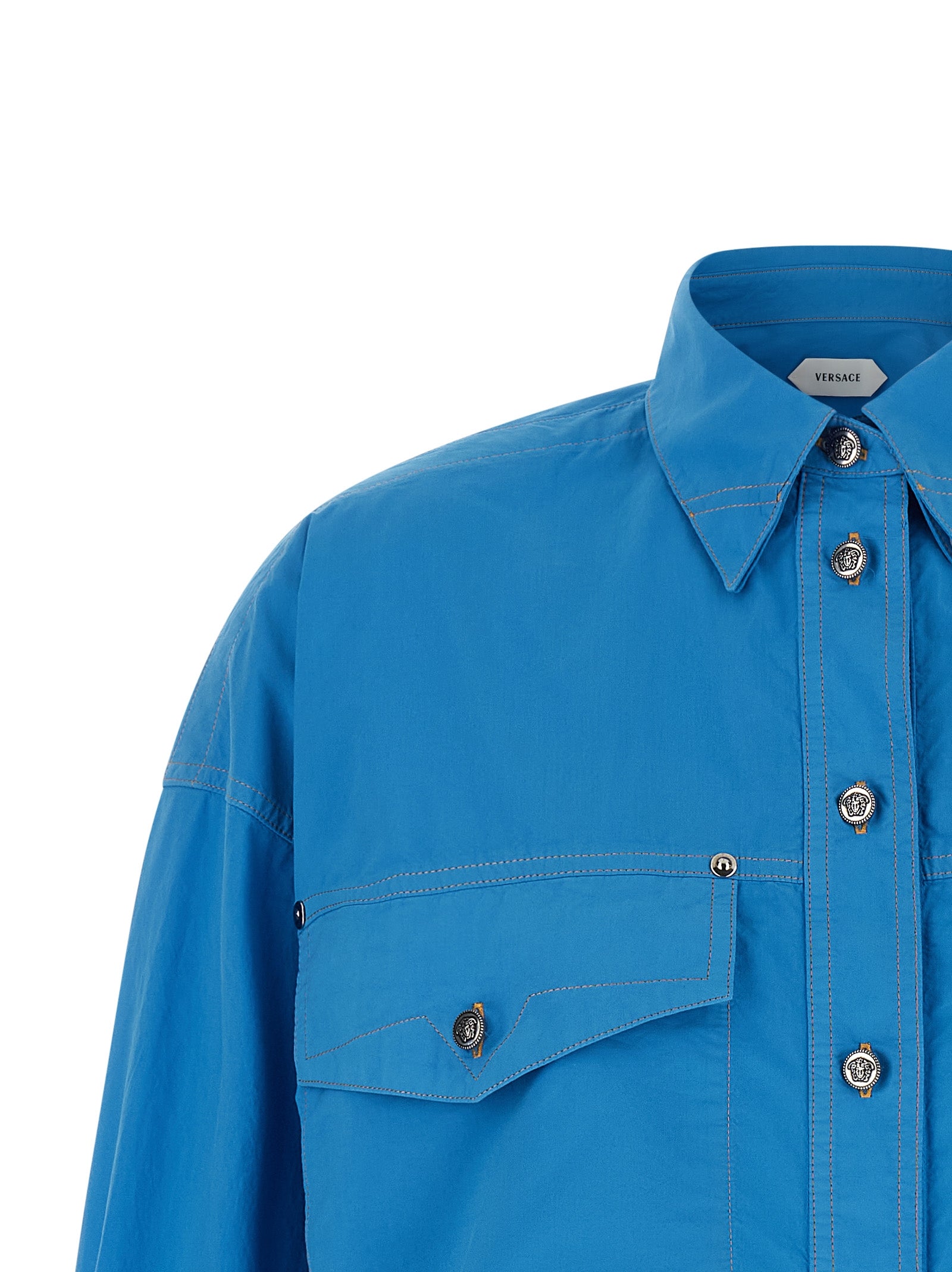 Blue Cotton Blouse