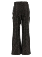 Brown Cotton Athletic Pants