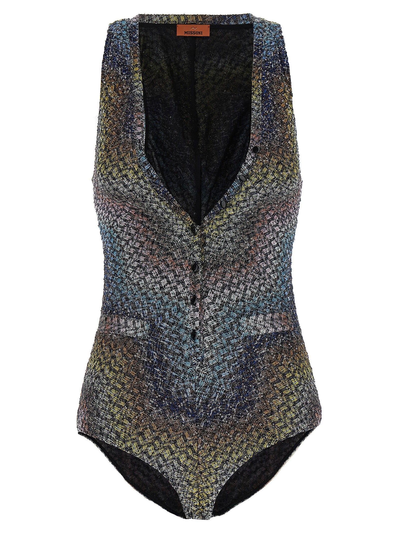 Multicolor Viscose One-Piece Swimsuit