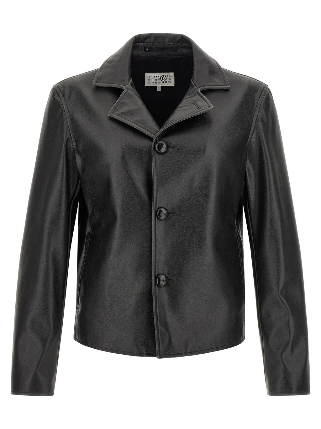 Black Polyester Leather Jacket