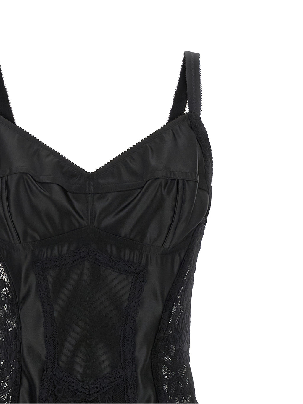 Black Polyamide Midi Dress