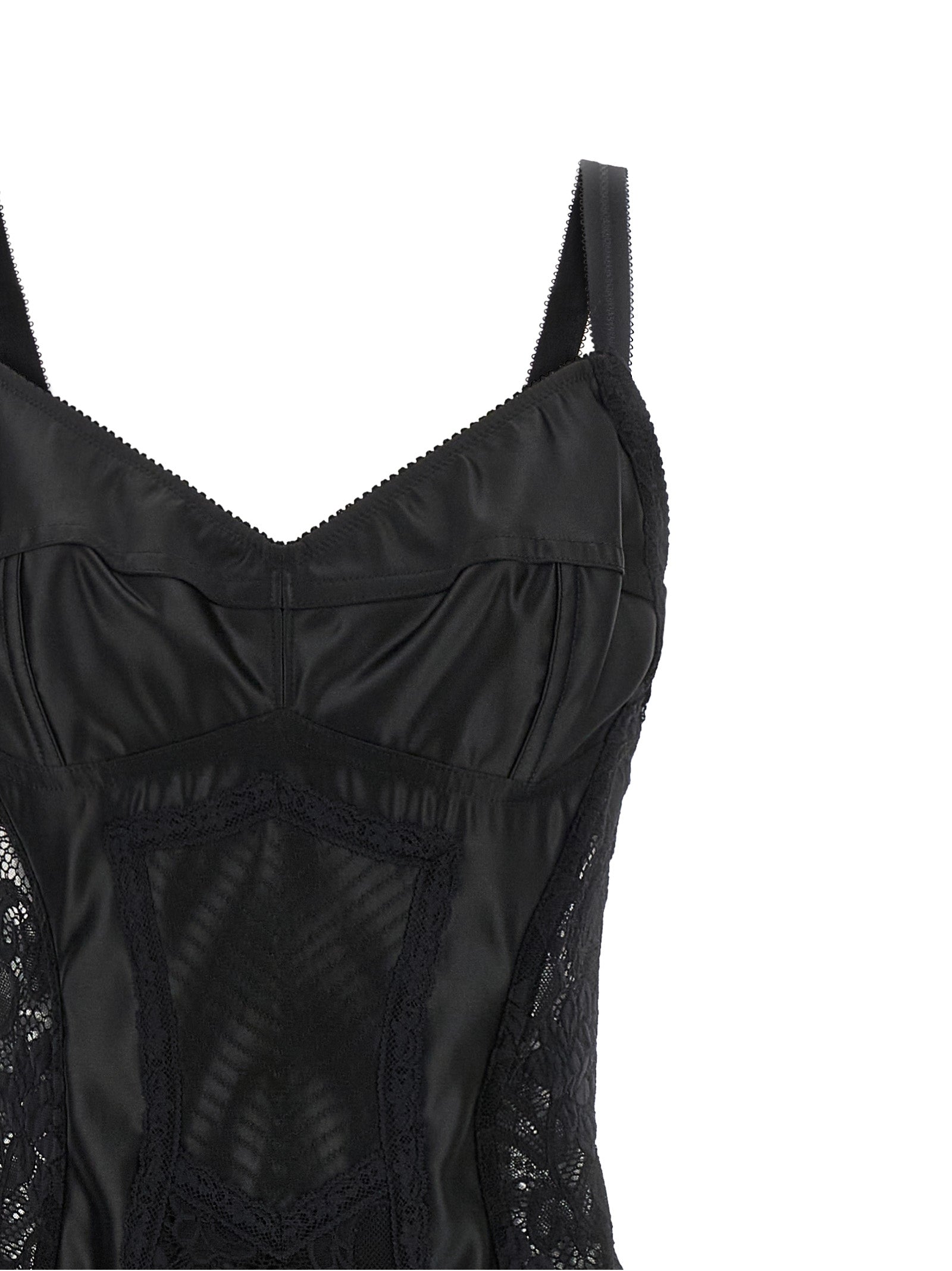 Black Polyamide Midi Dress