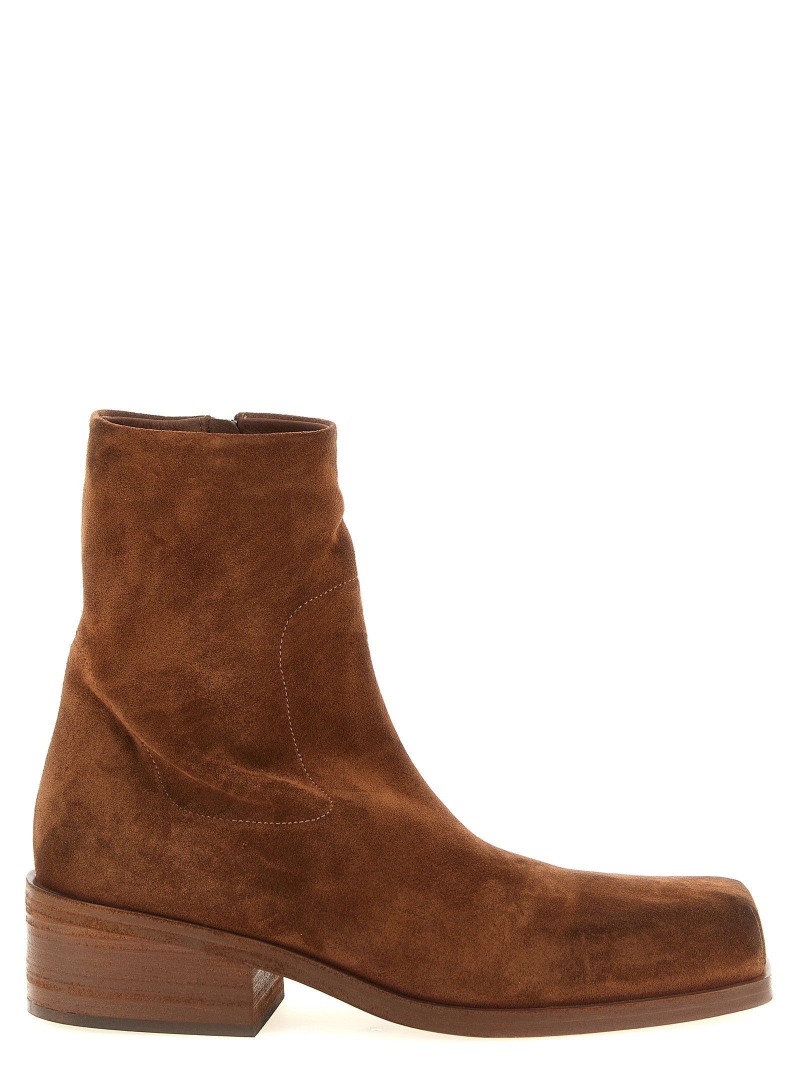 Brown Calfskin Ankle Boots
