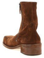 Brown Calfskin Ankle Boots