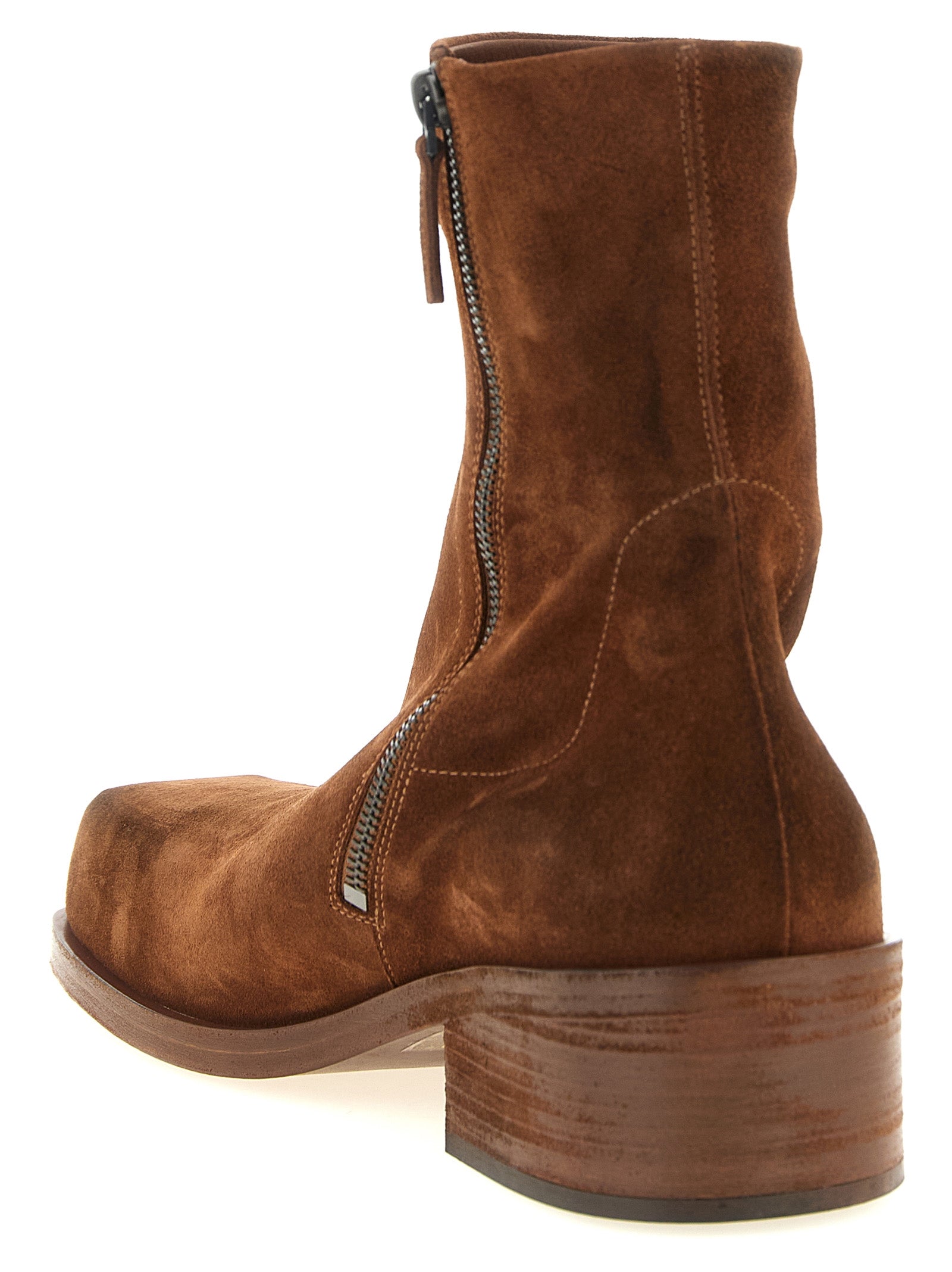 Brown Calfskin Ankle Boots