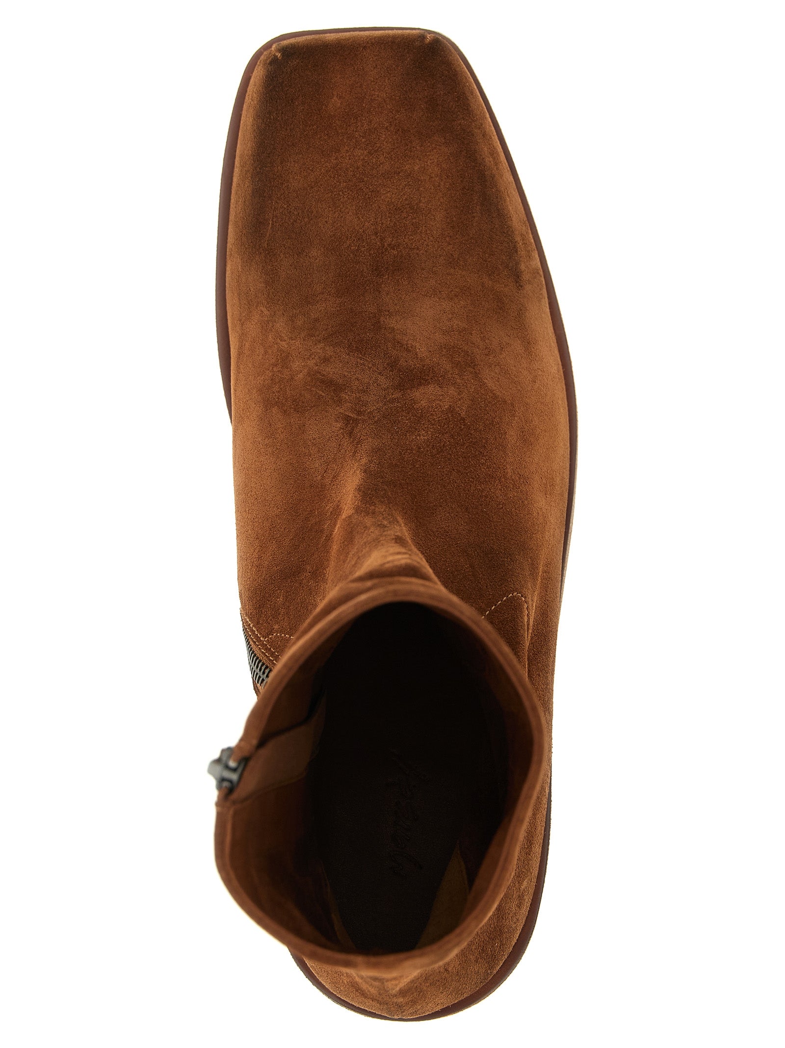 Brown Calfskin Ankle Boots