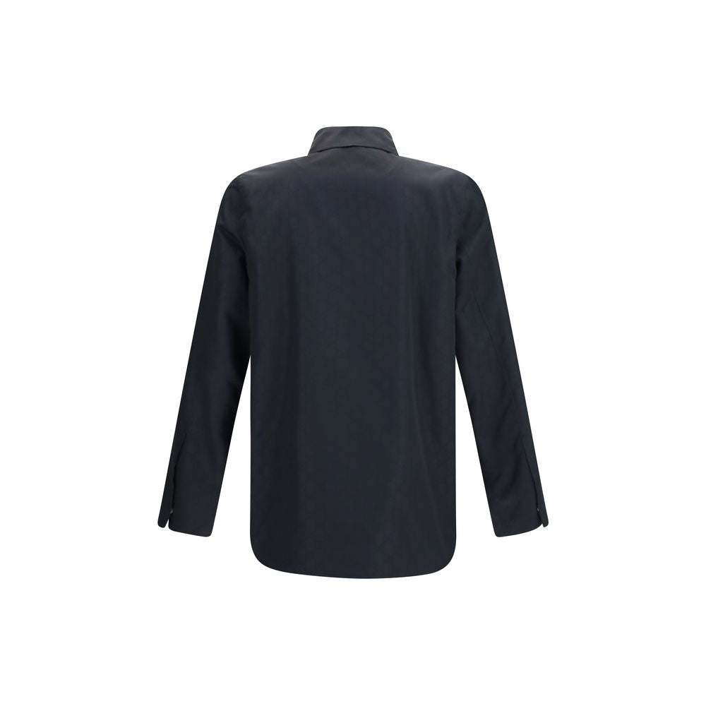 Black Polyamide Full-Length Jacket