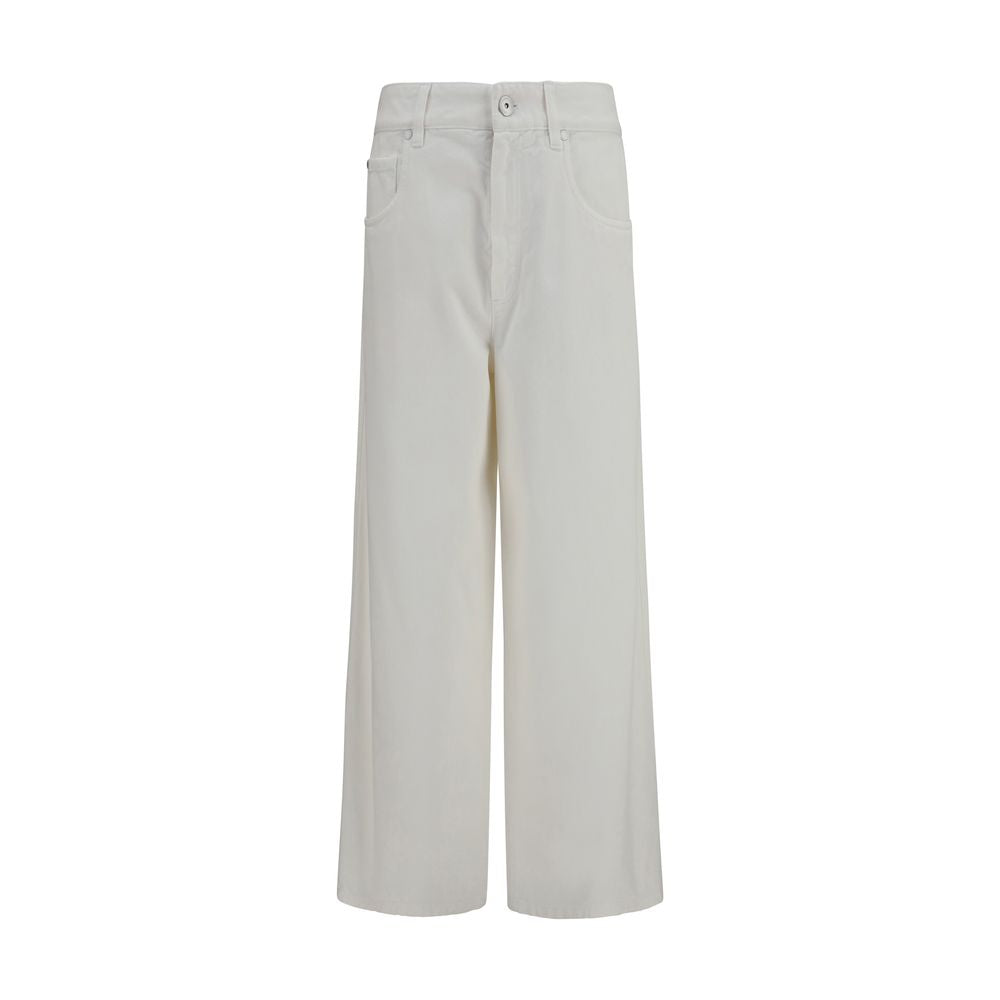 Beige Cotton Jeans Denim