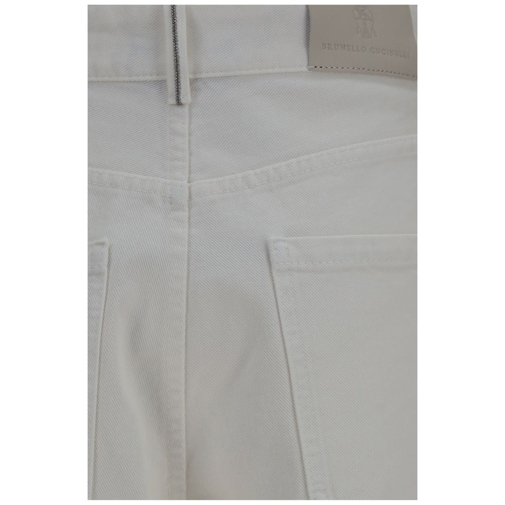 Beige Cotton Jeans Denim
