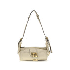 Beige Calf Leather Bos Taurus Shoulder Bag