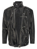Black Bull Skin Leather Jacket