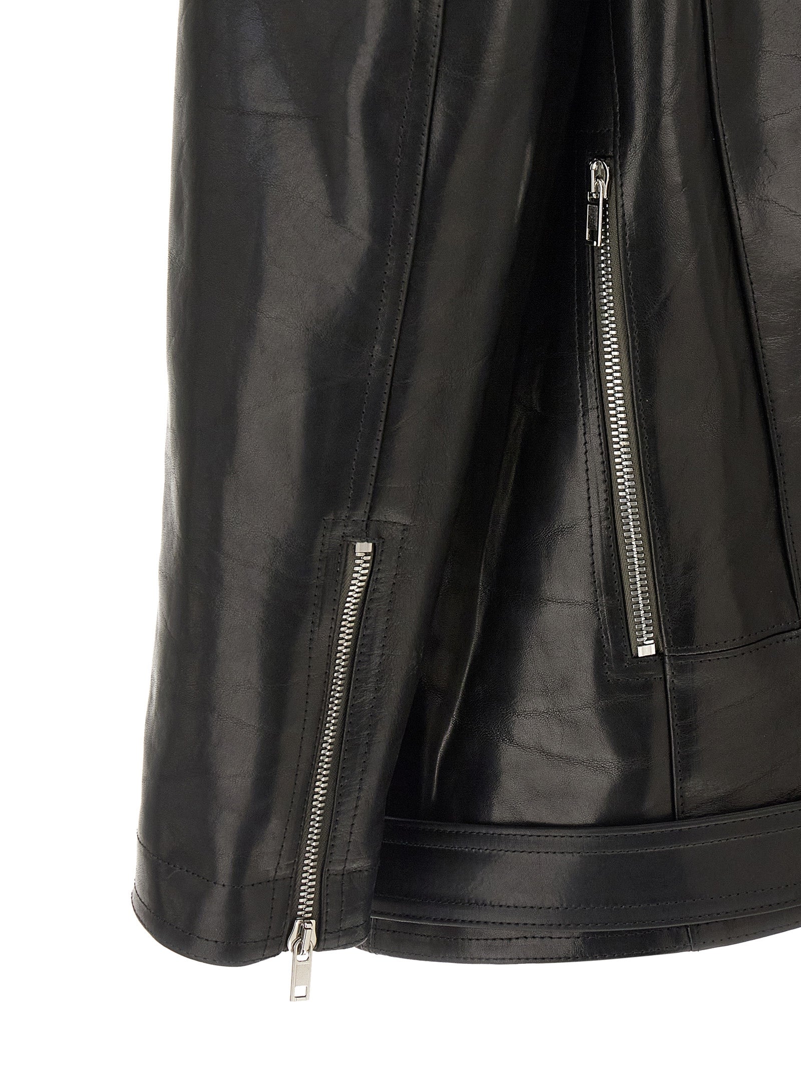 Black Bull Skin Leather Jacket