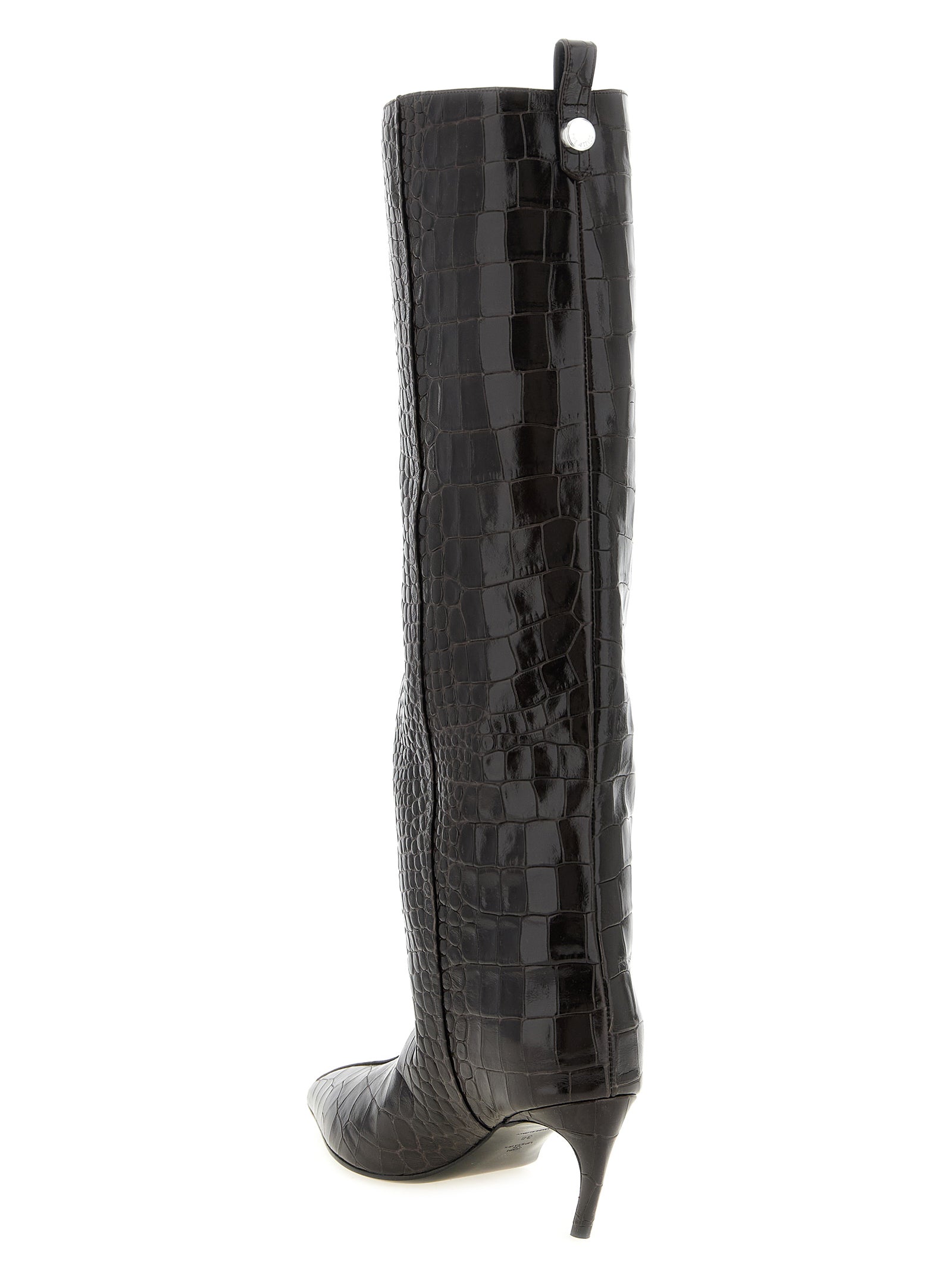 Brown Bovine Leather Over The Knee